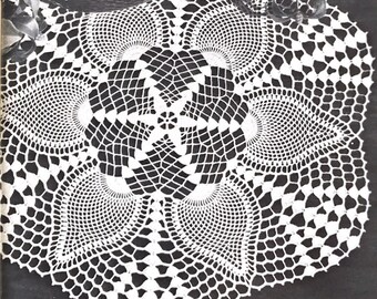 Doily Crochet Pattern PDF "Pineapple Centerpiece" -- INSTANT DOWNLOAD -- Antique Crochet Doily Digital Pattern
