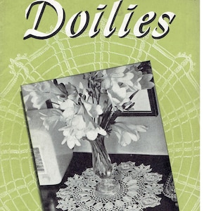 Vintage Crochet Pattern Book -- DOILIES Crochet Book No. 163 -- PDF Instant Download -- Doilies, Table Runners, Filet Crochet c.1941