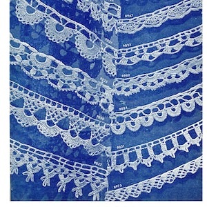 Crochet Lace Edgings Patterns PDF -- INSTANT DOWNLOAD -- 14 Different Crochet Edgings, Digital Pattern c.1945