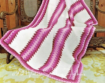 Crochet Blanket Pattern, "Pine Tree" Afghan Crochet Pattern Digital PDF -- INSTANT DOWNLOAD --  Tunisian Crochet, Afghan Stitch