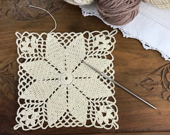 Shining Star Tablecloth Vintage Crochet Pattern PDF -- Antique Crochet Tablecloth/Bedspread Pattern -- INSTANT Digital Pattern DOWNLOAD