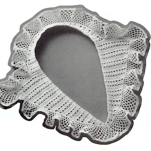 Vintage Crochet Pattern "Plunging Lace Collar with Flattering Neckline and Frill" PDF Pattern -- INSTANT DOWNLOAD -- Digital Crochet Pattern