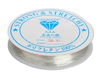 Translucent .5mm Elastic String | Elastic Cord | Clear Beading Thread | Stretch Cord | Bracelet String ... Crystal Thread