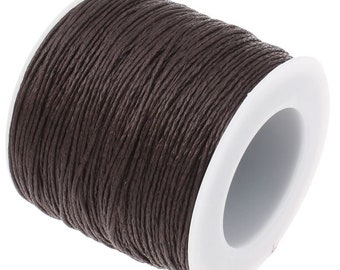 CLEARANCE SALE Waxed Cord : 30 Feet Dark Brown 1mm Waxed Cord String / Bracelet Cord / Macrame Cord / Chinese Knotting Cord -- 90701-11