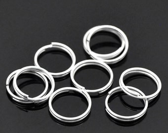 Sterling Silver .925 High Polished Open Ring 7mm 17 gauge Open Jump Rings 50pc 