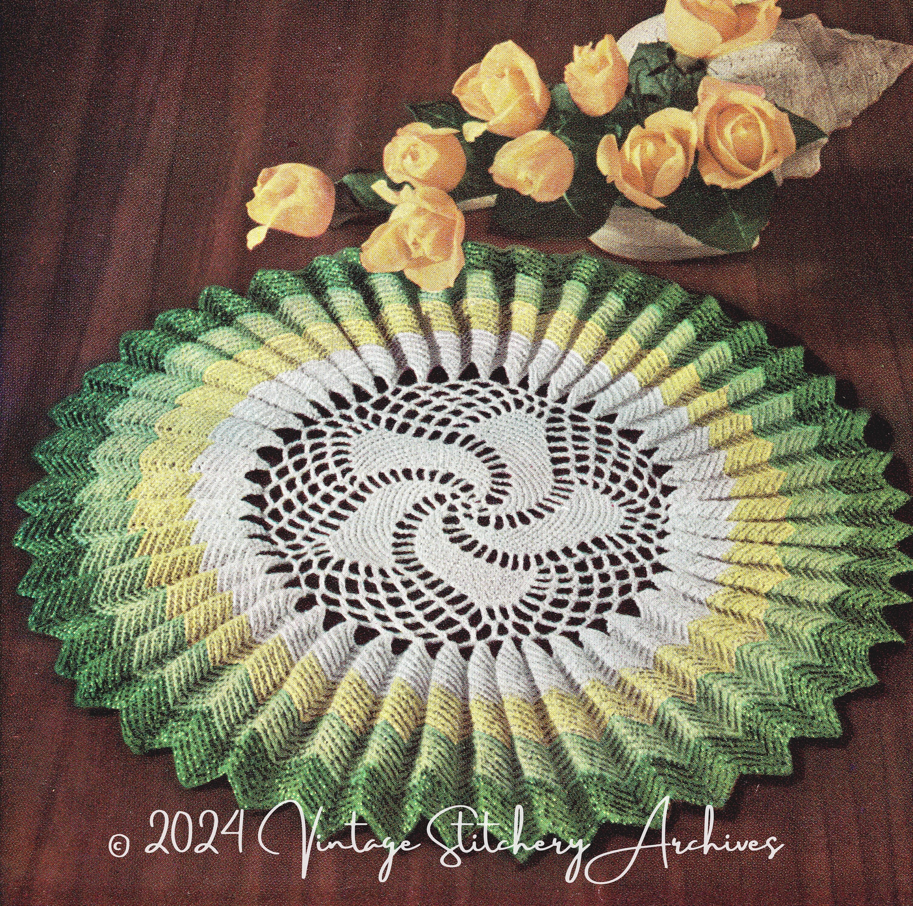 Sunburst Ruffle Doily Pattern