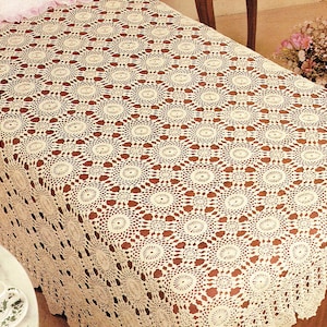 Vintage Crochet Bedspread Pattern, &quot;Yesterday Patchwork Bedspread&quot; Digital Crochet PDF Pattern -- INSTANT DOWNLOAD