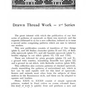 Drawn Thread Work, 2nd Series Ebook PDF -- INSTANT Download -- Vintage ...