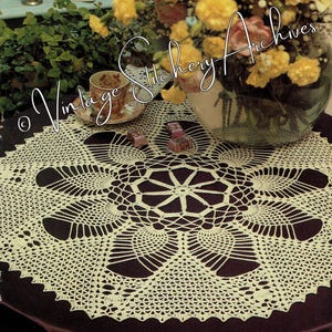 Vintage Crochet Doily Pattern, “Private Life Pineapple Doily&quot; Digital Download Crochet PDF Pattern -- Crochet Diagram