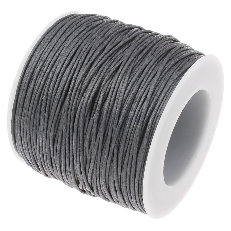 Waxed Cord 10 Yards 30 Feet Dark Gray 1mm Waxed Cotton Etsy
