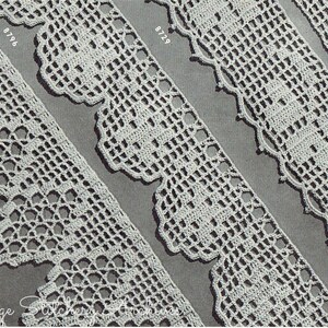 Filet Edging Filet Lace Edgings & Insertions Crochet Patterns, Digital PDF ...