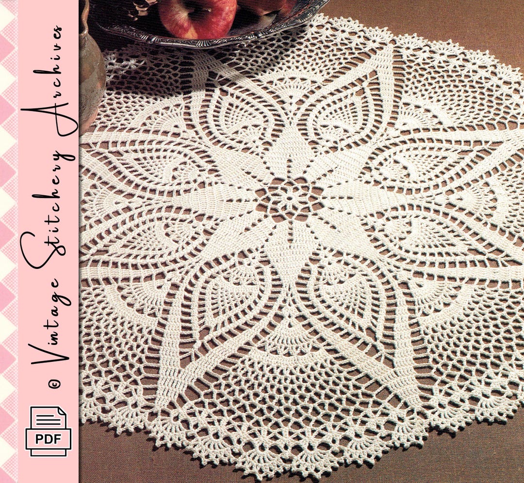 Octed Pattern Vintage Crochet Doily Pattern,