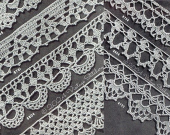 Vintage Crochet Lace Edging Crochet Patterns PDF -- INSTANT DOWNLOAD -- 7 Different Lace Edgings,  Digital Pattern c.1942