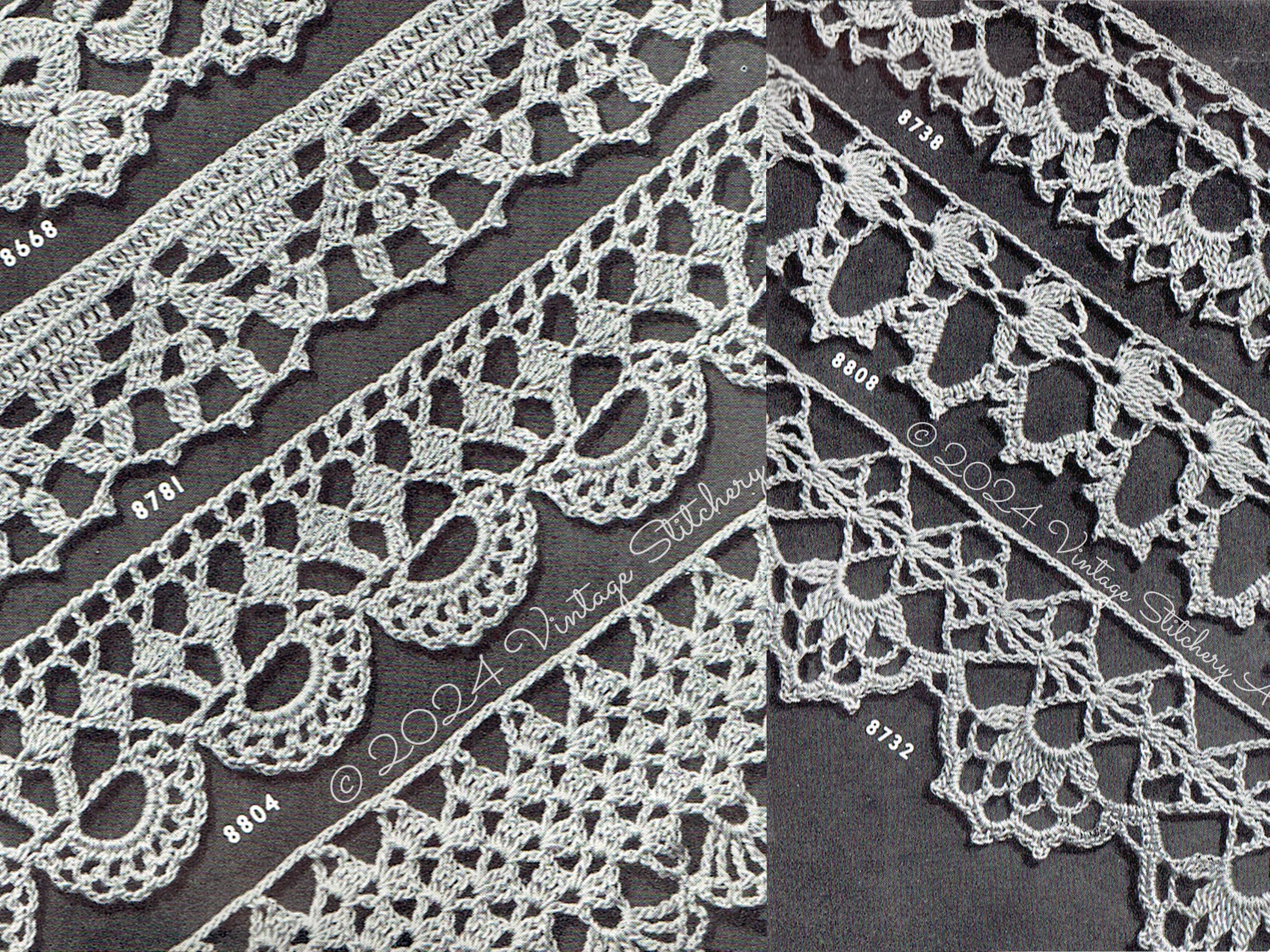 Vintage Crochet Lace Edging Crochet Patterns PDF -- INSTANT Vintage Crochet Lace Edging Crochet Patterns PDF -- INSTANT