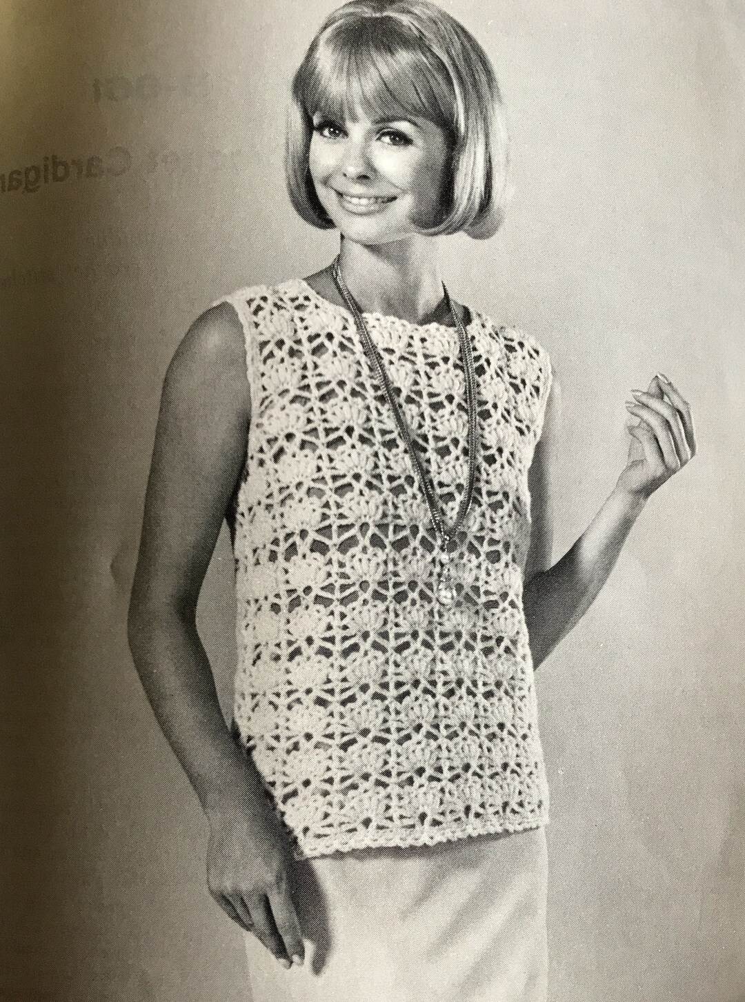 Fashion Crochet Pattern, "vintage Three-skein Crochet Shell" Digital ...