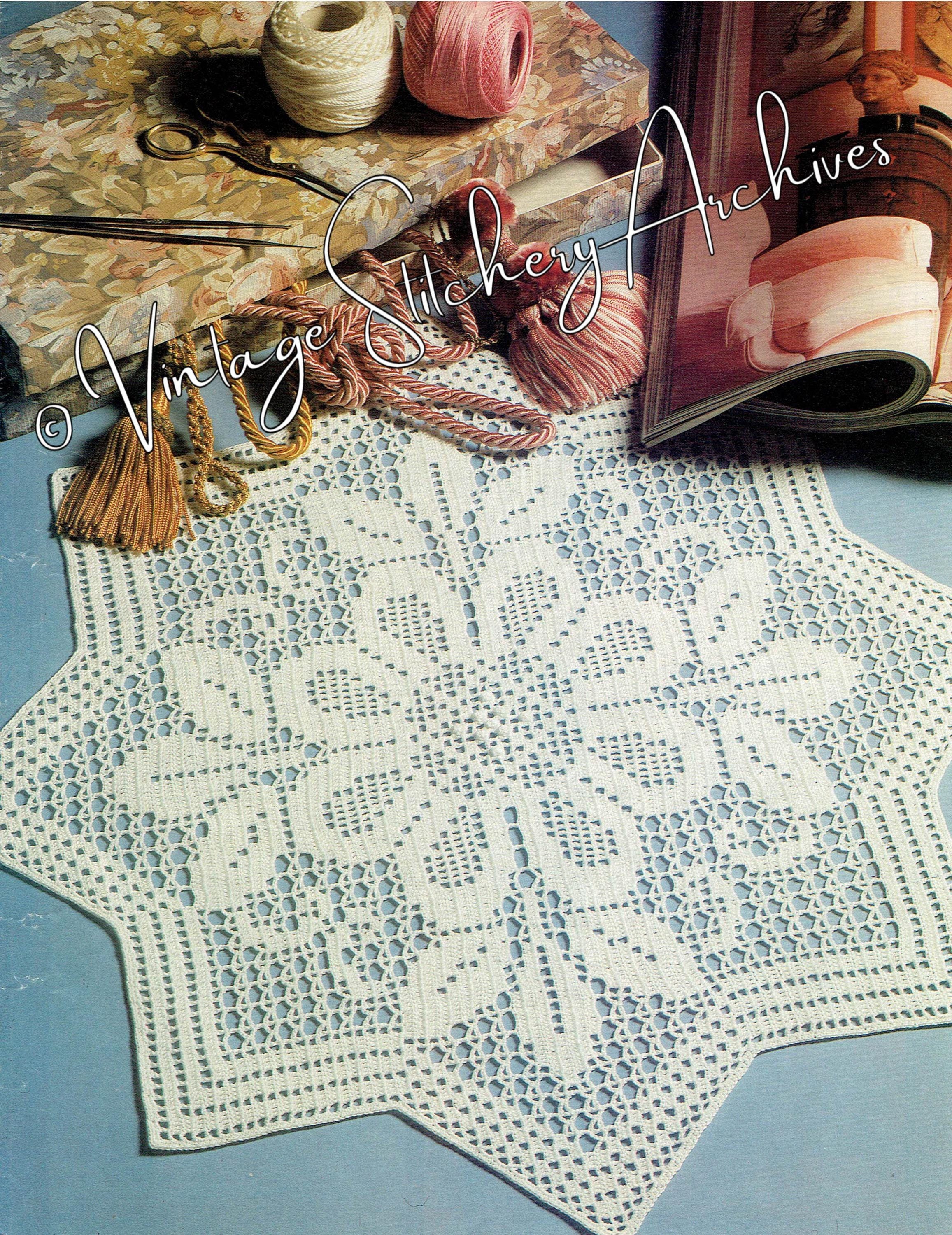Cherokee Rose Filet Doily