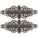 Filigree : 10 Antique Copper Filigree Flower Wraps Connectors / Filigree Metal Stampings 6.1x 2.4cm -- Lead, Nickel & Cadmium Free F136022 