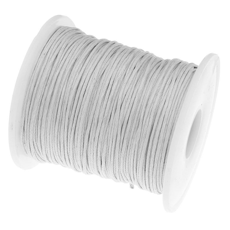 Waxed Cord 70 Yards Full Spool Pale Grey 1mm Waxed Cord Etsy