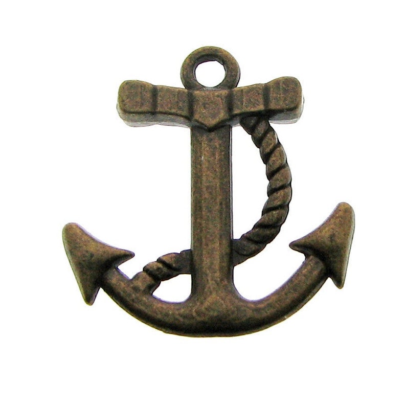 Antique Bronze Nautical Anchor Charms / Brass Ox Boat Anchor Etsy