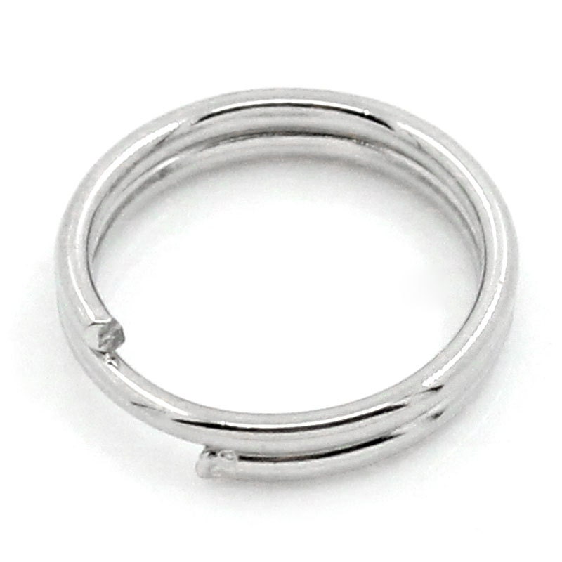 Antique Silver Double Loop Split Rings 8mm Diameter [100 Pieces ...