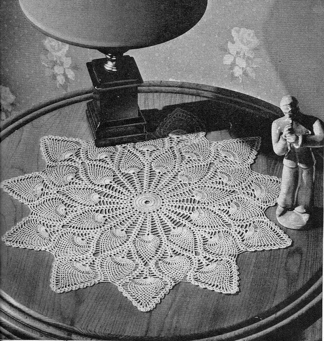 Antique Crochet Pattern "royal Pineapple Doily" PDF Pattern -- INSTANT ...