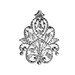 Filigree : 10 Antique Silver Filigree Connectors | Platinum Filigree Stampings 48x35mm -- Lead, Nickel & Cadmium Free F89026 