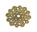 Filigree Embellishments: 10 Antique Bronze Filigree Flower Wraps / Connectors / Brass Filigree Metal Stampings  F16286 