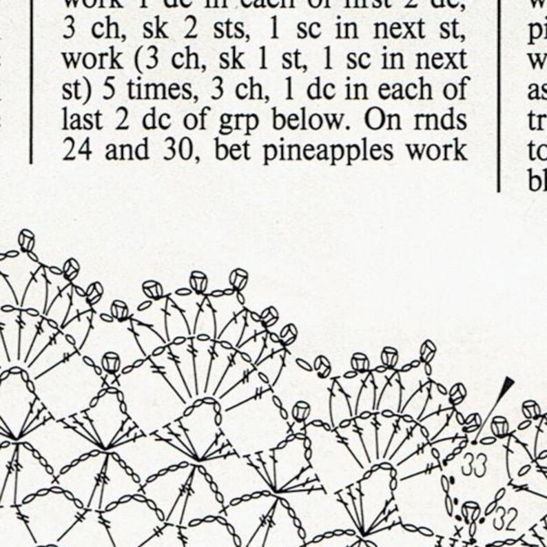 Octed Pattern Vintage Crochet Doily Pattern,
