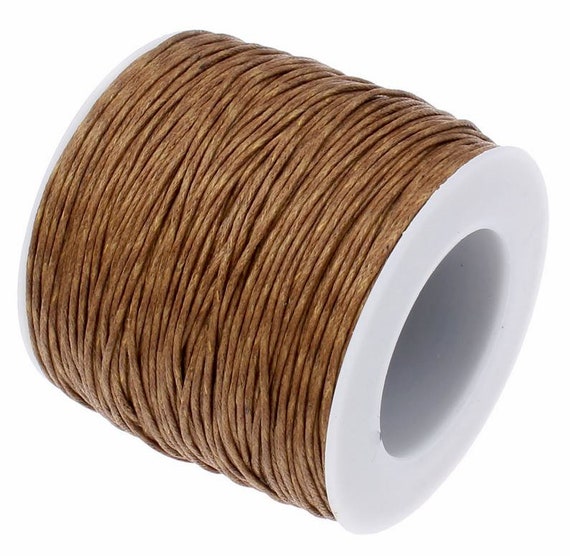 CLEARANCE SALE Waxed Cord : Saddle Brown 1mm Waxed Cord String / Bracelet  Cord / Macrame Cord / Chinese Knotting Cord 30 Feet 123 