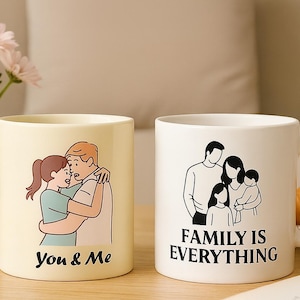 Personalized Photo Mug: Custom Ceramic Coffee Cup, Birthday Gift