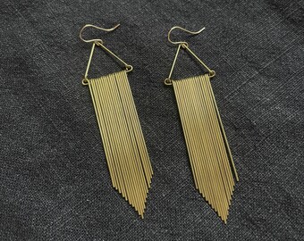 Fringe Chevron Earrings