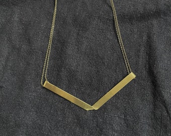 Folded Chevron Necklace