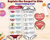 Gospel Folding Craft for Kids, Bible Craft Activity, Sunday School Printable, Great Commission Lesson, Kids Church, Homeschool Bible