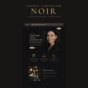 Therapist Website Template for Elementor | WordPress Theme for Private Practice, Counselor & Coach | Dark Editorial | 1-Click Demo Install