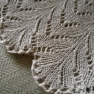 Linen throw blanket knit, linen coverlet, sustainable living image 5