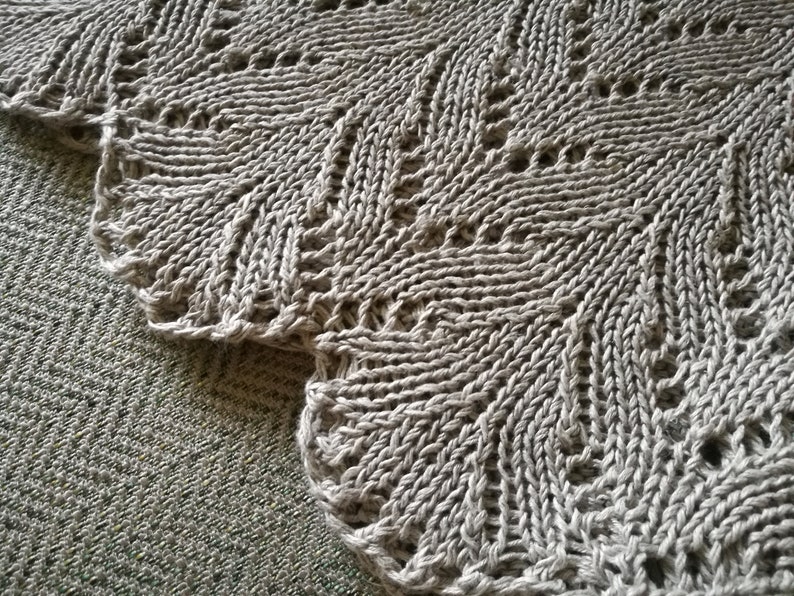 Linen throw blanket knit, linen coverlet, sustainable living image 5