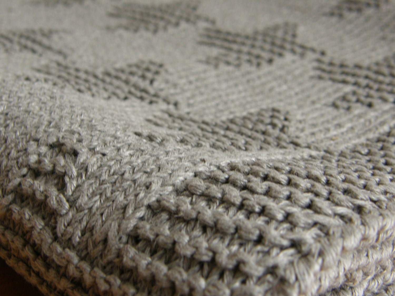 Linen Throw Blanket Graycotton Throw Blankethand Knit Etsy