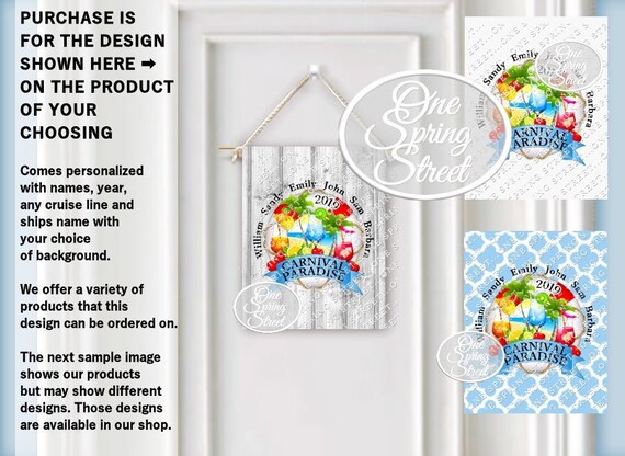 Cruise Party Cabin Sign Door Banner Personalized Wine Drinks Etsy