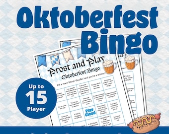 Oktoberfest Bingo Game | Printable Party Game | Digital Download | 15 Players | A5 A4 US Letter | Oktoberfest Party Ideas