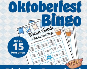 Oktoberfest Bingo Spiel | Volksfest Partyspiel | Druckbares Spiel | Digitaler Download | Gruppenspiel | Oktoberfest Ideen | Wiesn Game