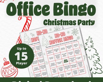 Christmas Office Party Bingo | Funny Workplace Game | Xmas Party Game | Instant Download | Corporate Holiday Game | Office Fun Activity
