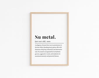Deathcore Definition Print, Alt Music Poster, Deathcore Gift