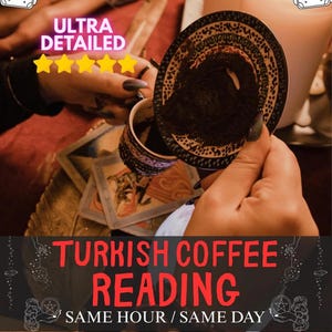 Lectura de café turco en la misma hora, lectura detallada de la taza de café turco, lectura de la fortuna, lectura del café, lectura de la taza de café, café