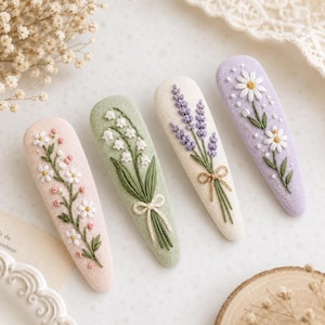 Hand Embroidery Hair Clip - Etsy