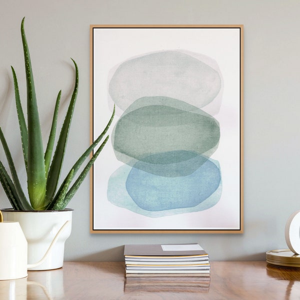 Abstract Blues, Abstract Print, Wall Art, Neutral Modern Contemporary Art, Boho Chic Home Interior Decor--Digital Download!!!