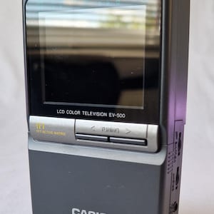 Vintage Casio EV-500N Portable LCD Color TV – Retro Handheld Mini Television