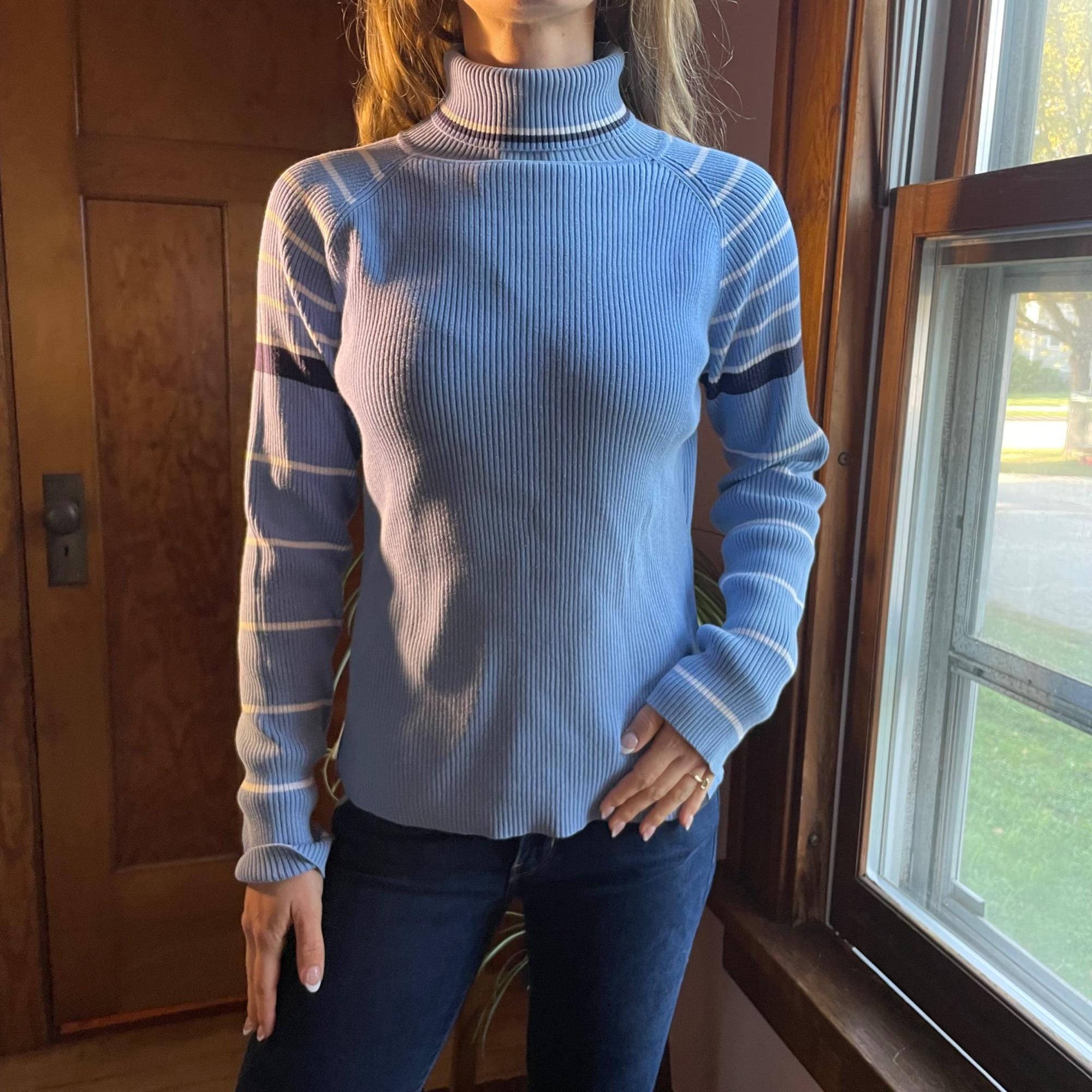 90s Striped Turtleneck - Etsy
