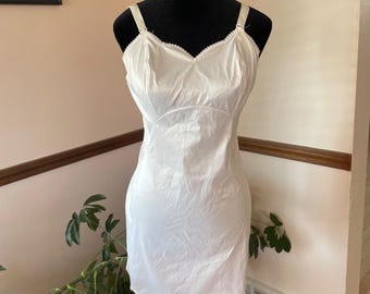 Vintage White Short Slip Dress Women's 34 S Lingerie