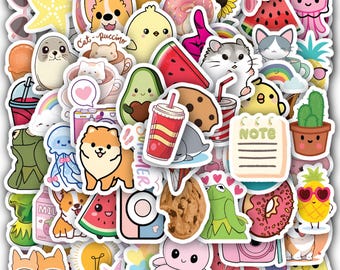Cute and Fun Stickers Sheet for | Vinyl Decals for Kids, Gifts 40 Piece