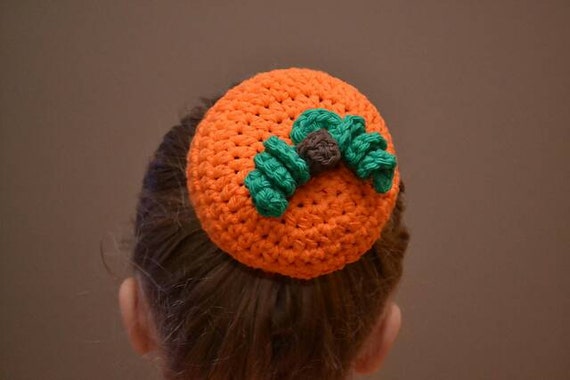 Crochet Pumpkin Bun Cover Pdf Pattern Etsy